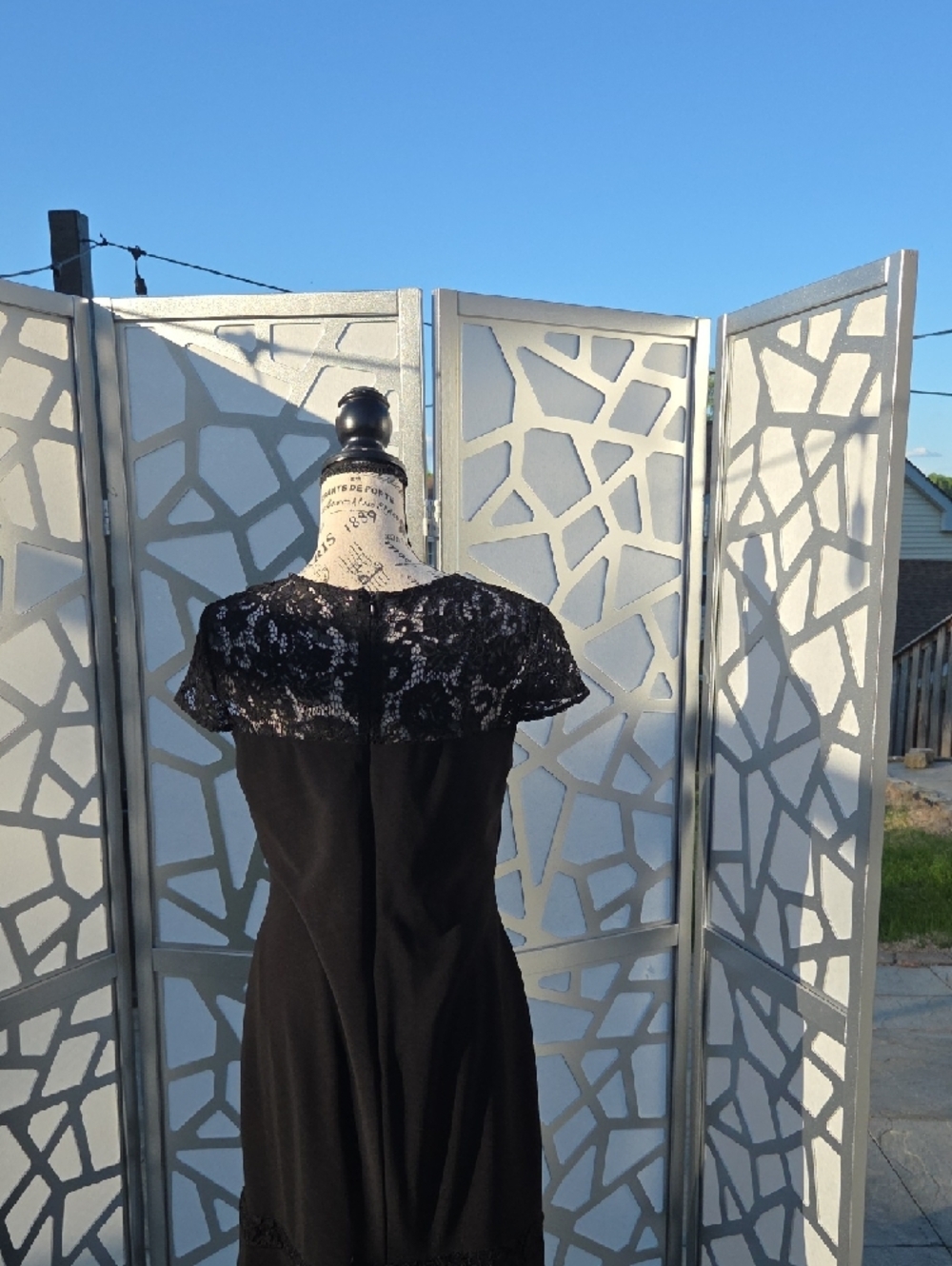 Lauren Ralph Lauren Black Lace-Trim Maxi Dress - Picture 5 of 8